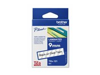 Brother TZe-121 - Standardlim - svart på klar - Rulle (0,9 cm x 8 m) 1 kassett(er) bandlaminat - för Brother PT-D210, D600, H110; P-Touch PT-1005, D450, H110, P900; P-Touch Cube Plus PT-P710 TZE121