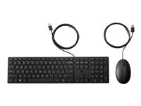 HP Desktop 320MK - Sats med tangentbord och mus - full size - USB - QWERTY - hela norden 9SR36UT#UUW