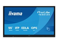 iiyama ProLite TE5513A-B1AG - 55" Diagonal klass LED-bakgrundsbelyst LCD-skärm - interaktiv digital skyltning - med pekskärm (multi-touch) / PC-anslutning som tillval - 4K UHD (2160p) 3840 x 2160 - svart ram med matta ytor TE5513A-B1AG