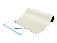 StarTech.com 11x18in Anti Static Mat, ESD Mat for Electronics Repair, Anti Static Desk Mat w/Detachable Grounding Wire, ANSI/ESD S 4.1 Compliant, Flexible Thermoplastic Work Mat/Pad - Suitable for Tables (SM-ANTI-STATIC-MAT) - Antistatisk matta - löstagbar jordledning - beige SM-ANTI-STATIC-MAT
