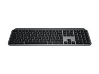 Logitech Master Series MX Keys S for Mac - Tangentbord - full size - bakgrundsbelyst - trådlös - Bluetooth LE - QWERTY - italiensk - rymdgrå 920-011629