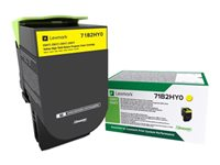 Lexmark X417 - Lång livslängd - gul - original - tonerkassett LCCP, LRP - för Lexmark CS417dn, CS517de, CX417de 71B2HY0