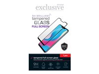 Insmat Exclusive - Skärmskydd för mobiltelefon - helskärm - 2.5D - glas - ramfärg svart 861-1674