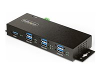 StarTech.com 7-Port Managed USB Hub with 7x USB-A, Heavy Duty with Metal Industrial Housing, ESD & Surge Protection, Wall/Desk/Din-Rail Mountable, USB 3.0/3.1/3.2 Gen 1 5Gbps - Hubb - 6 x USB 3.2 Gen 2 + 1 x USB 3.2 Gen 1 - väggmonterbar, skrivbordsmodell, DIN-skenmonterbar - TAA-kompatibel 5G7AINDRM-USB-A-HUB
