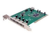 StarTech.com 7 Port PCI USB Card Adapter - PCI to USB 2.0 Controller Adapter Card - Full Profile Expansion Card (PCIUSB7) - USB-adapter - PCI - USB, USB 2.0 - 7 portar PCIUSB7