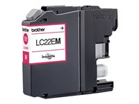 Brother LC22EM - Superlång livslängd - magenta - original - bläckpatron - för Brother MFC-J5920DW LC22EM