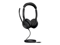 Jabra Evolve2 50 MS Stereo - Headset - på örat - kabelansluten - aktiv brusradering - USB-C - svart - Zoomcertifierad, Certifierad för Microsoft-teams, Cisco Webex Certified, Alcatel-Lucent-certifierad, Unify-certifierad, Google Meet-certifierad, Amazon Chime-certifierad 25089-999-899