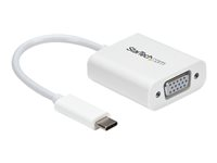StarTech.com USB-C- till VGA-adapter - vit - USB/VGA-adapter - USB-C (hane) till HD-15 (VGA) (hona) - USB 3.1 Gen 1 / Thunderbolt 3 - 17.5 m - USB-ström, 1920 x 1200 (WUXGA) stöd - vit - för P/N: TB3DK2DPPD, TB3DK2DPPDUE, TB3DK2DPW, TB3DK2DPWUE, TB3DKDPMAW, TB3DKDPMAWUE CDP2VGAW