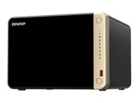 QNAP TS-664 - NAS-server - 6 fack - 36 TB - SATA 6Gb/s - HDD 6 TB x 6 - RAID 0, 1, 5, 6, 10, 50, JBOD - RAM 8 GB - 2.5 Gigabit Ethernet - iSCSI support TS-664-8G+6XHDWG460UZSVA
