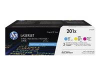 HP 201X - 3-pack - Lång livslängd - gul, cyan, magenta - original - LaserJet - tonerkassett (CF253XM) - för Color LaserJet Pro M252n, MFP M274n, MFP M277c6, MFP M277dw, MFP M277n CF253XM