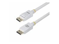 StarTech.com 10ft White VESA Certified DisplayPort 1.2 Cable with Latches - DisplayPort-kabel - DisplayPort (hane) spärrad till DisplayPort (hane) spärrad - DisplayPort 1.2 - 3 m - halogenfri, passiv, 4K60Hz stöd, 1080p stöd 240 Hz, 2K144Hz stöd - vit DP12-CABLE-10FTW