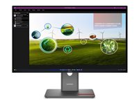 Lenovo ThinkVision P27Q-40 - LED-skärm - 27" - 2560 x 1440 QHD @ 120 Hz - IPS - 350 cd/m² - 1500:1 - DisplayHDR 10 - 4 ms - HDMI, DisplayPort - eclipse black 64A7GAT6EU