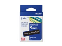 Brother TZe-325 - Standardlim - vitt på svart - Rulle (0,9 cm x 8 m) 1 kassett(er) bandlaminat - för Brother PT-D210, D600, H110; P-Touch PT-1005, D200, D450, D800, E550, H110, P300, P900 TZE325