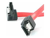 StarTech.com 18in Latching SATA to Right Angle SATA Serial ATA Cable - SATA-kabel - Serial ATA 150/300 - SATA (hona) till SATA (hona) - 46 cm - sprintlåsning, högervinklad kontakt - röd - för P/N: 25S22M2NGFFR, HSB13SATSASB, HSB1SATSASBA, HSB1SATSASVA, HSB43SATSASB, S322M225R LSATA18RA1