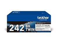 Brother TN242 BKTWIN - 2-pack - svart - original - tonerkassett - för Brother DCP-9017, DCP-9022, HL-3142, HL-3152, HL-3172, MFC-9142, MFC-9332, MFC-9342 TN242BKTWIN